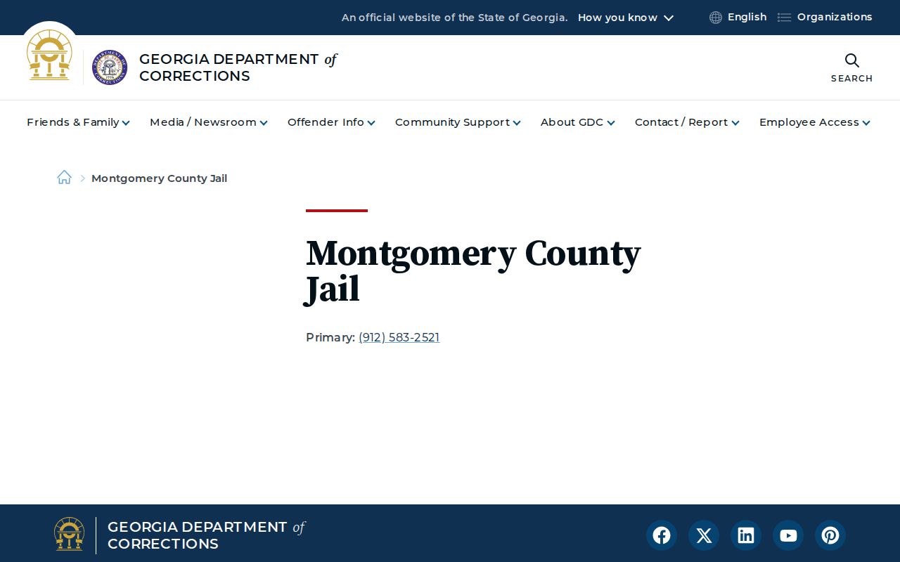 Montgomery County arrest lookup through the official county jail directory