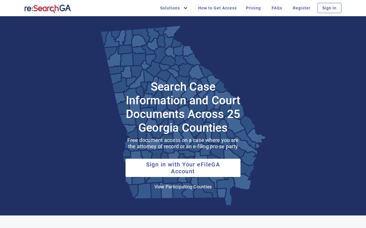 Montgomery County criminal court cases and the re SearchGA portal