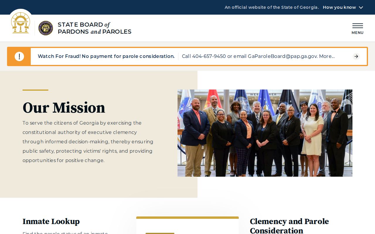 Georgia State Board of Pardons and Paroles official resource