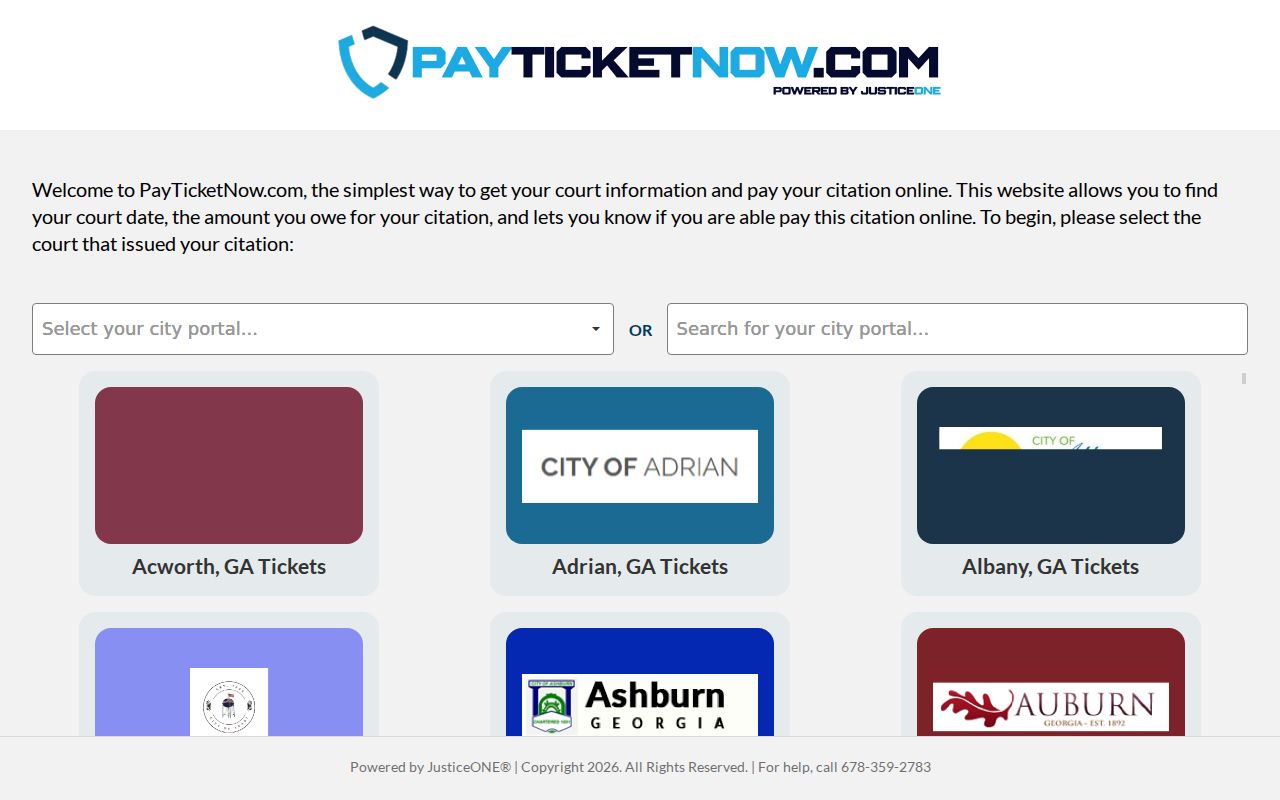 Mount Vernon JusticeONE citation payment page
